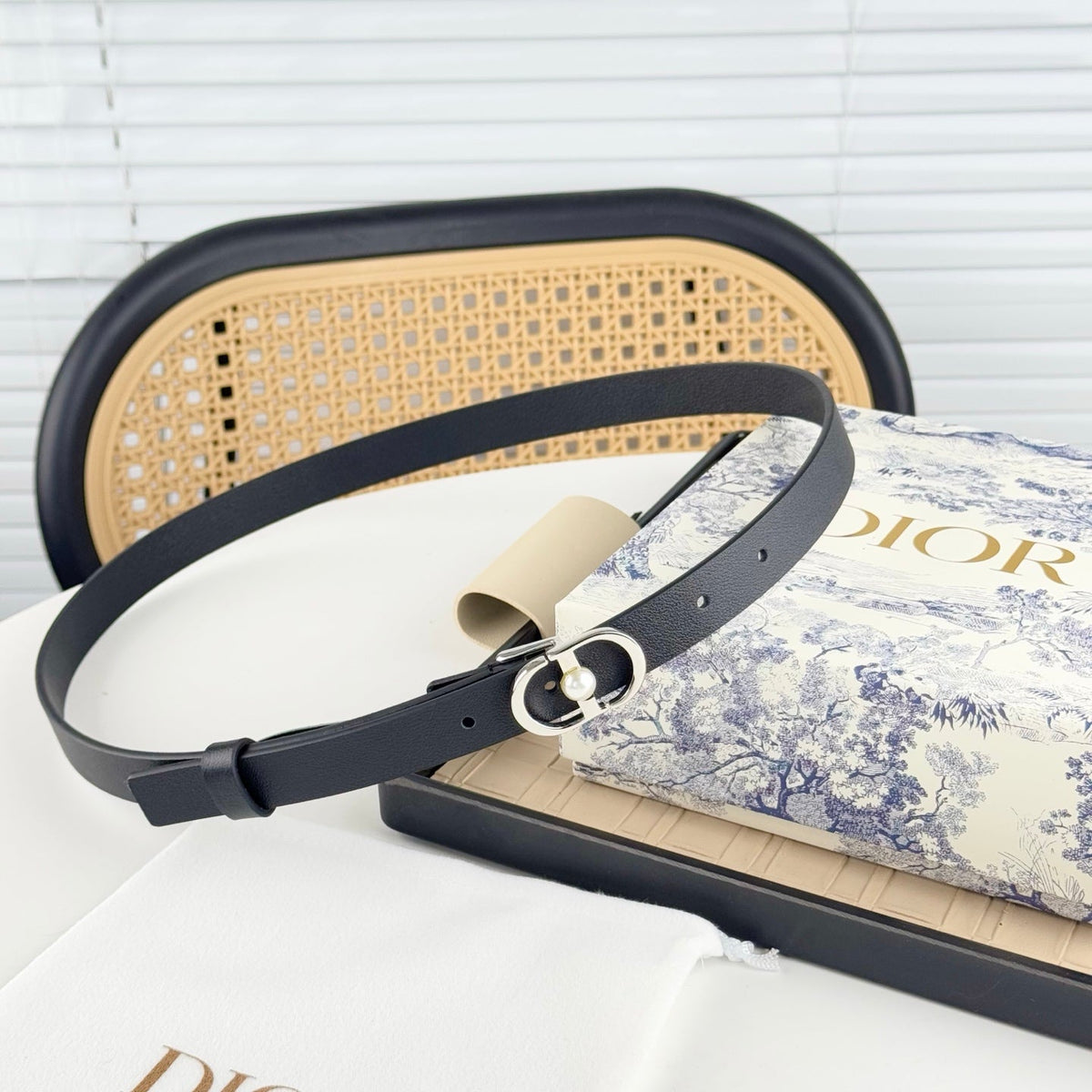 DIOR 25S BELT 20 MM IN BLACK CALFSKIN 564606