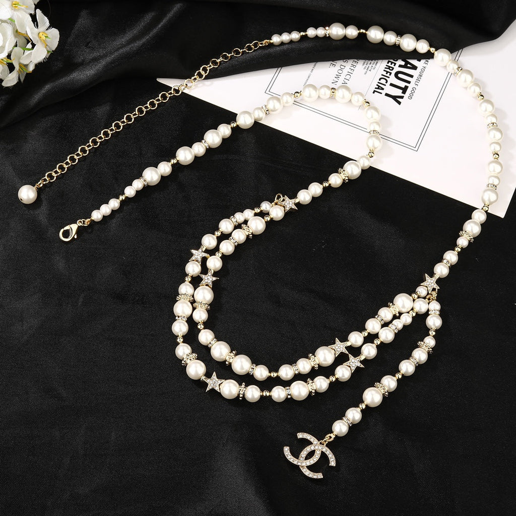 CHANEL 25S CHAIN BELT IN WHITE PEARL 612712